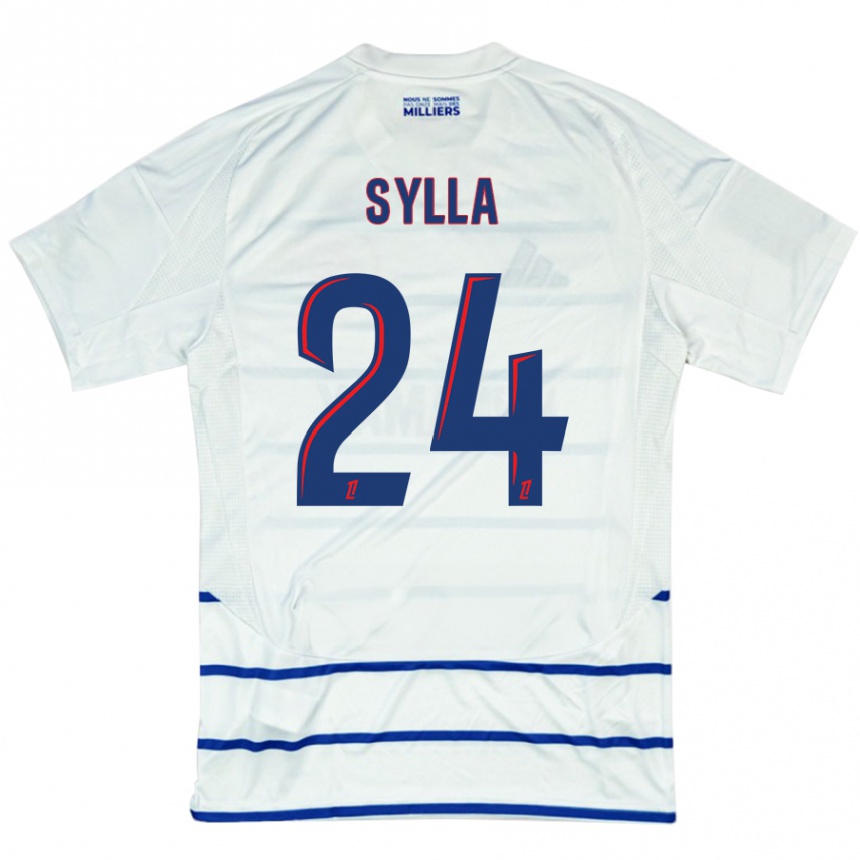 Niño Fútbol Camiseta Abakar Sylla #24 Blanco Azul 2ª Equipación 2024/25 México