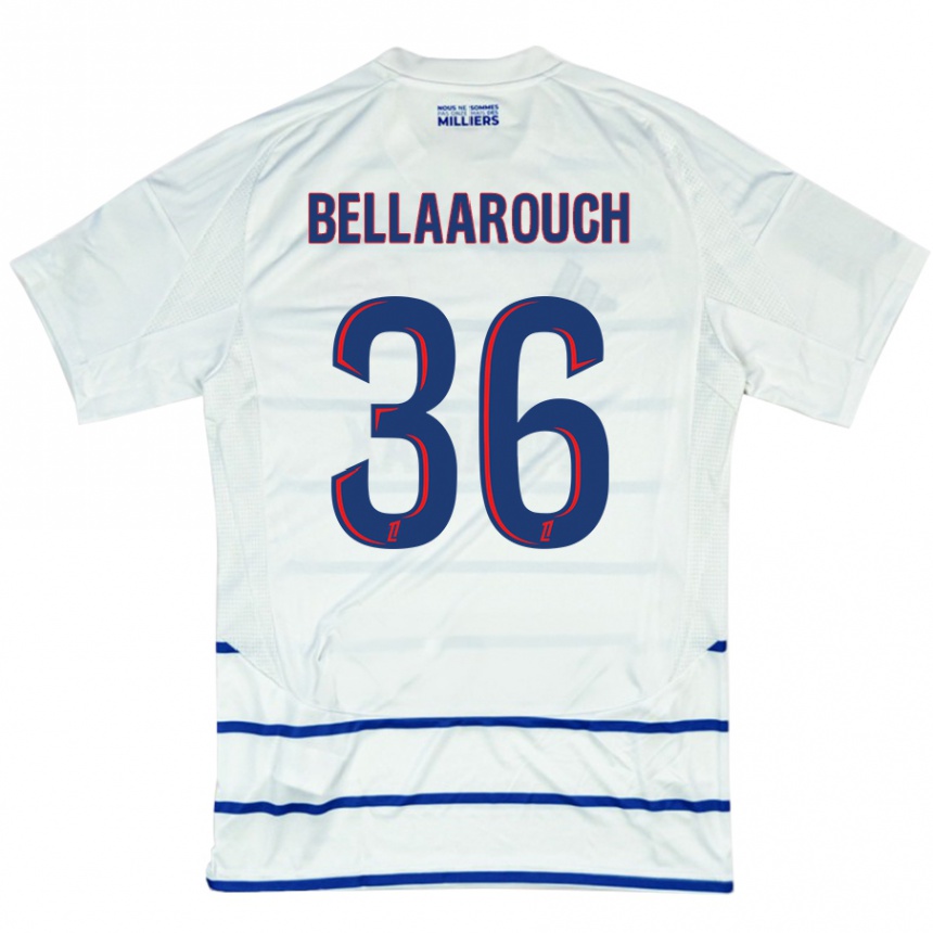 Niño Fútbol Camiseta Alaa Bellaarouch #36 Blanco Azul 2ª Equipación 2024/25 México