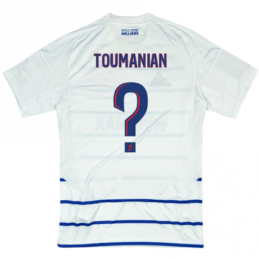 Niño Fútbol Camiseta Anthony Toumanian #0 Blanco Azul 2ª Equipación 2024/25 México