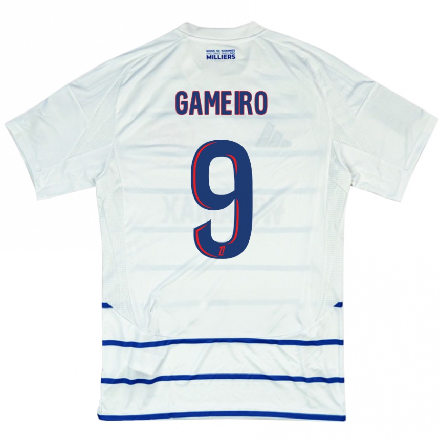 Niño Fútbol Camiseta Kévin Gameiro #9 Blanco Azul 2ª Equipación 2024/25 México