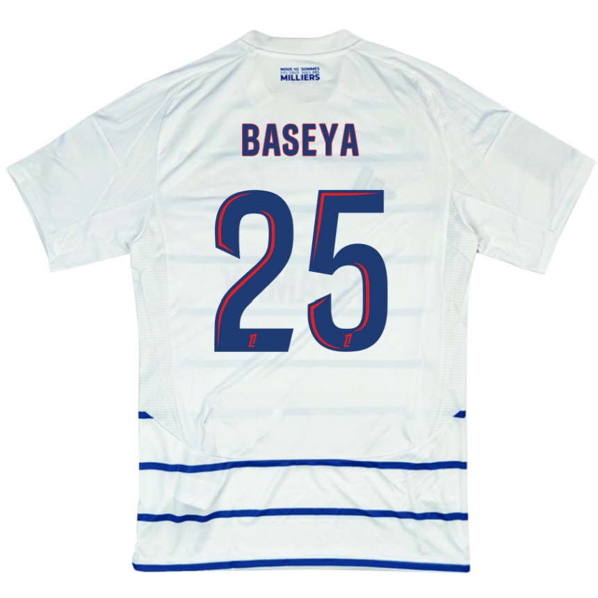 Niño Fútbol Camiseta Steven Baseya #25 Blanco Azul 2ª Equipación 2024/25 México