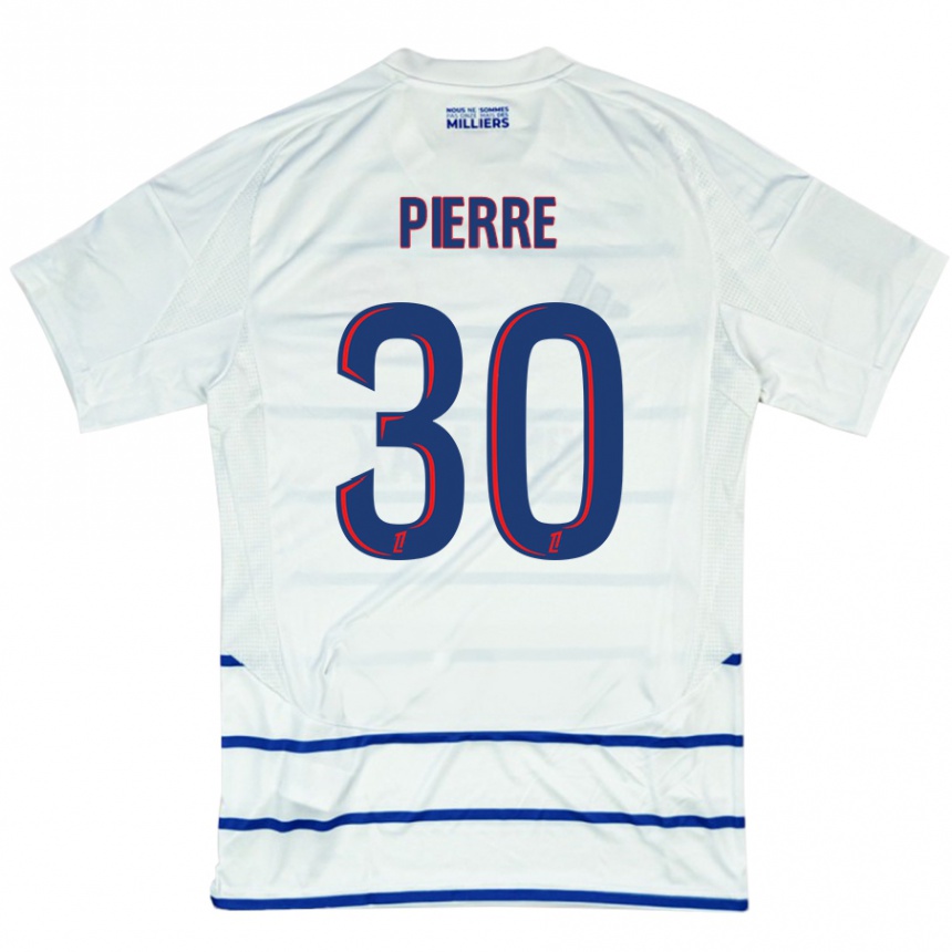 Niño Fútbol Camiseta Alexandre Pierre #30 Blanco Azul 2ª Equipación 2024/25 México