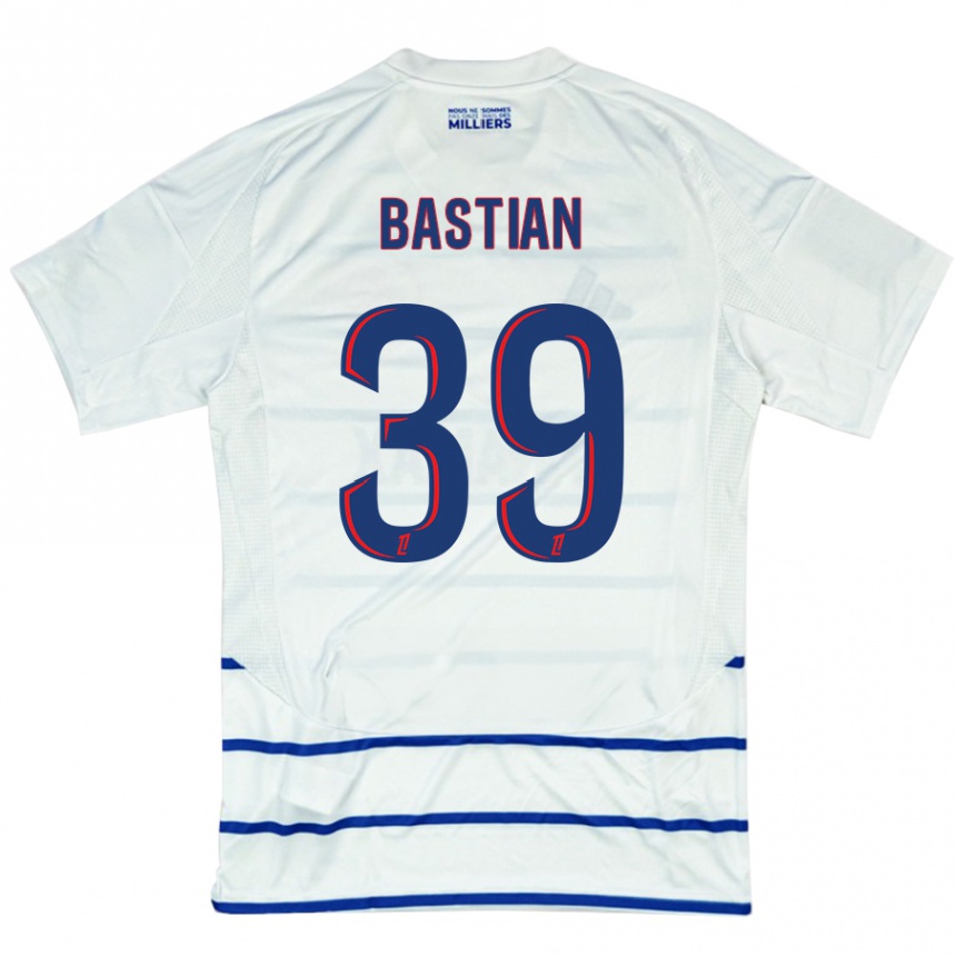 Niño Fútbol Camiseta Maxime Bastian #39 Blanco Azul 2ª Equipación 2024/25 México