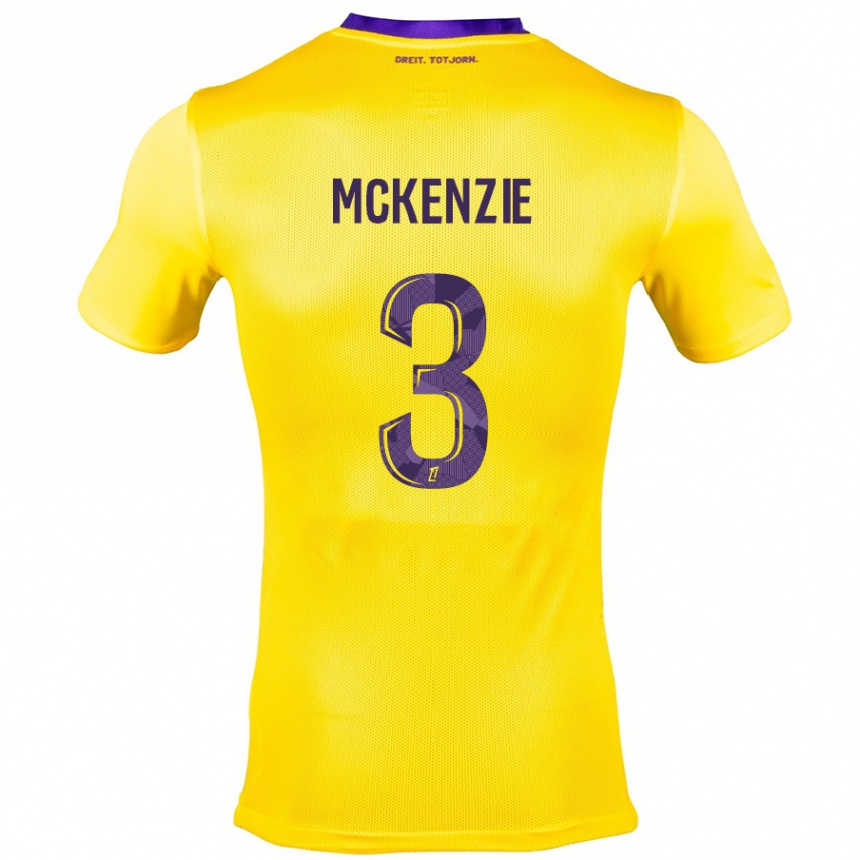 Niño Fútbol Camiseta Mark Mckenzie #3 Amarillo Morado 2ª Equipación 2024/25 México