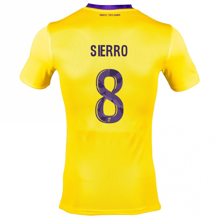 Niño Fútbol Camiseta Vincent Sierro #8 Amarillo Morado 2ª Equipación 2024/25 México