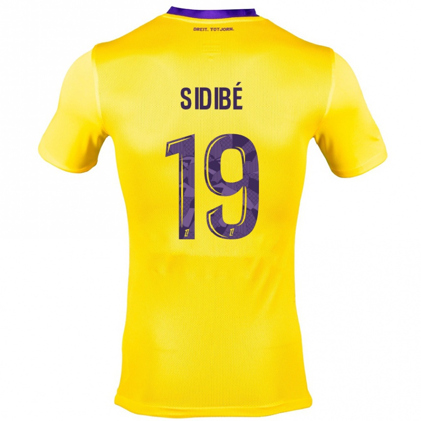 Niño Fútbol Camiseta Djibril Sidibé #19 Amarillo Morado 2ª Equipación 2024/25 México