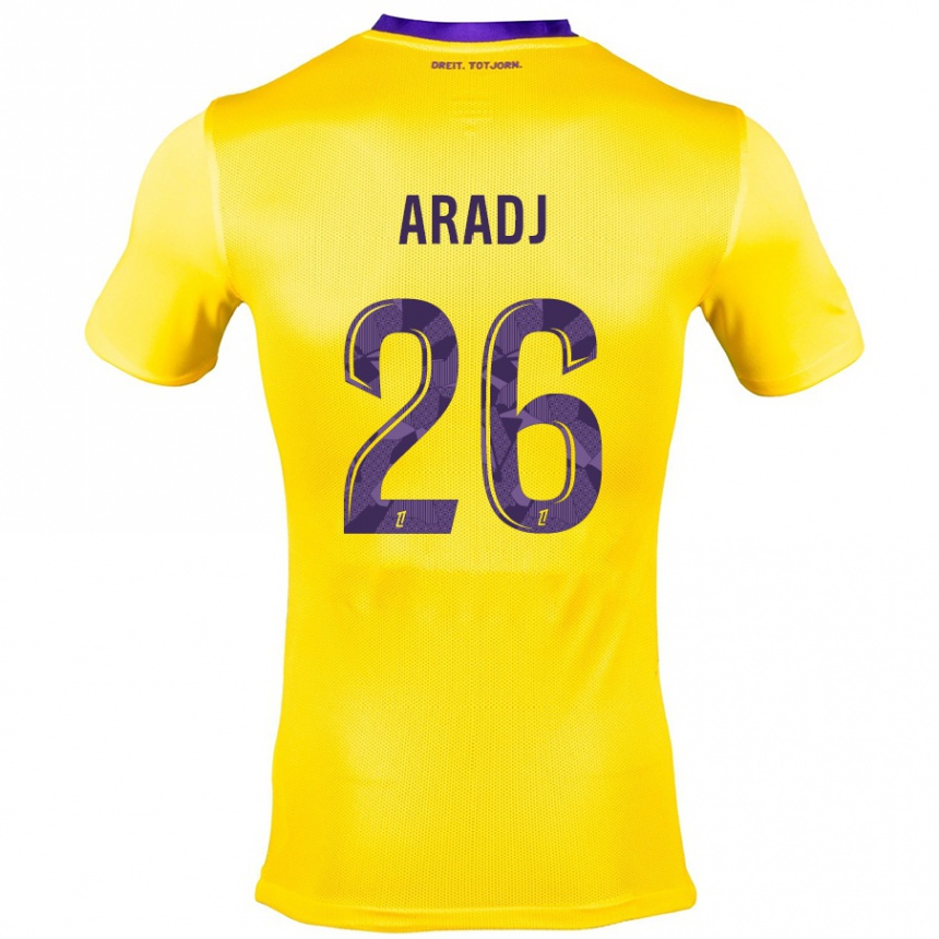 Niño Fútbol Camiseta Ylies Aradj #26 Amarillo Morado 2ª Equipación 2024/25 México