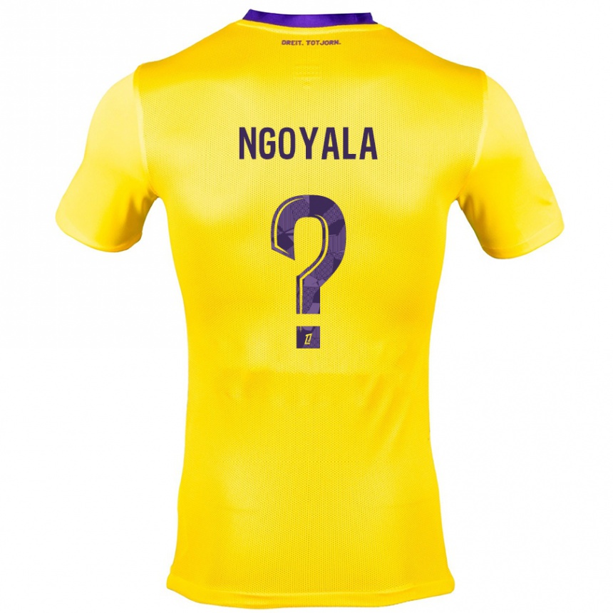 Niño Fútbol Camiseta Frédéric Efuele Ngoyala #0 Amarillo Morado 2ª Equipación 2024/25 México