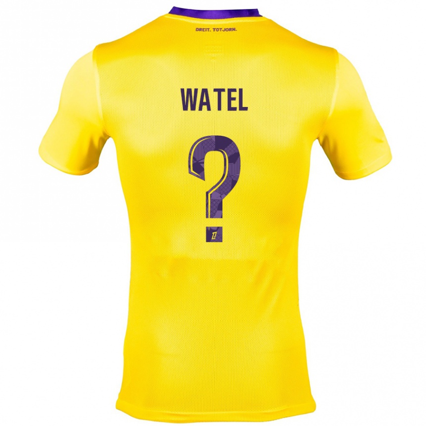 Niño Fútbol Camiseta Kylian Watel #0 Amarillo Morado 2ª Equipación 2024/25 México