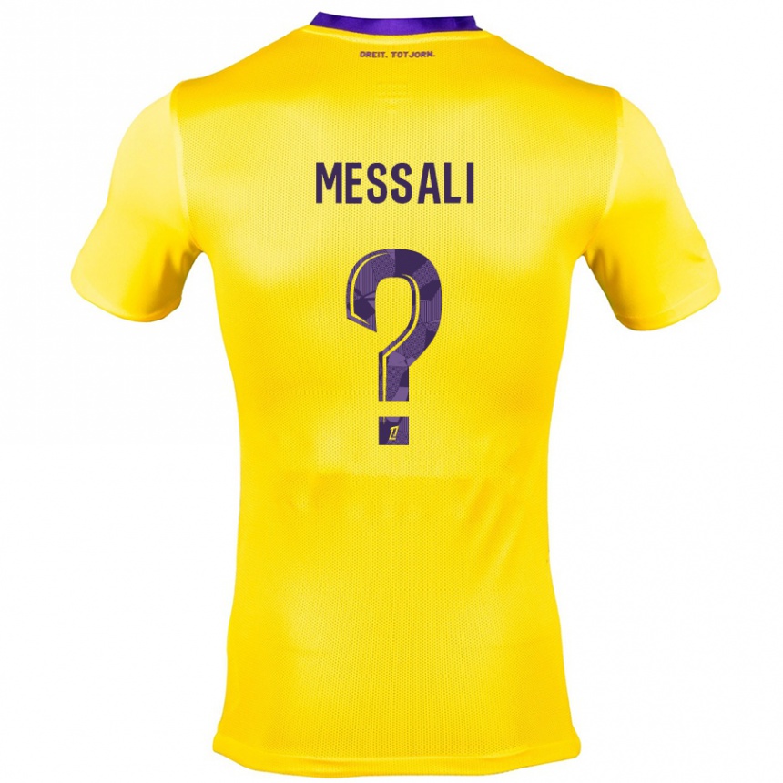 Niño Fútbol Camiseta Rafik Messali #0 Amarillo Morado 2ª Equipación 2024/25 México