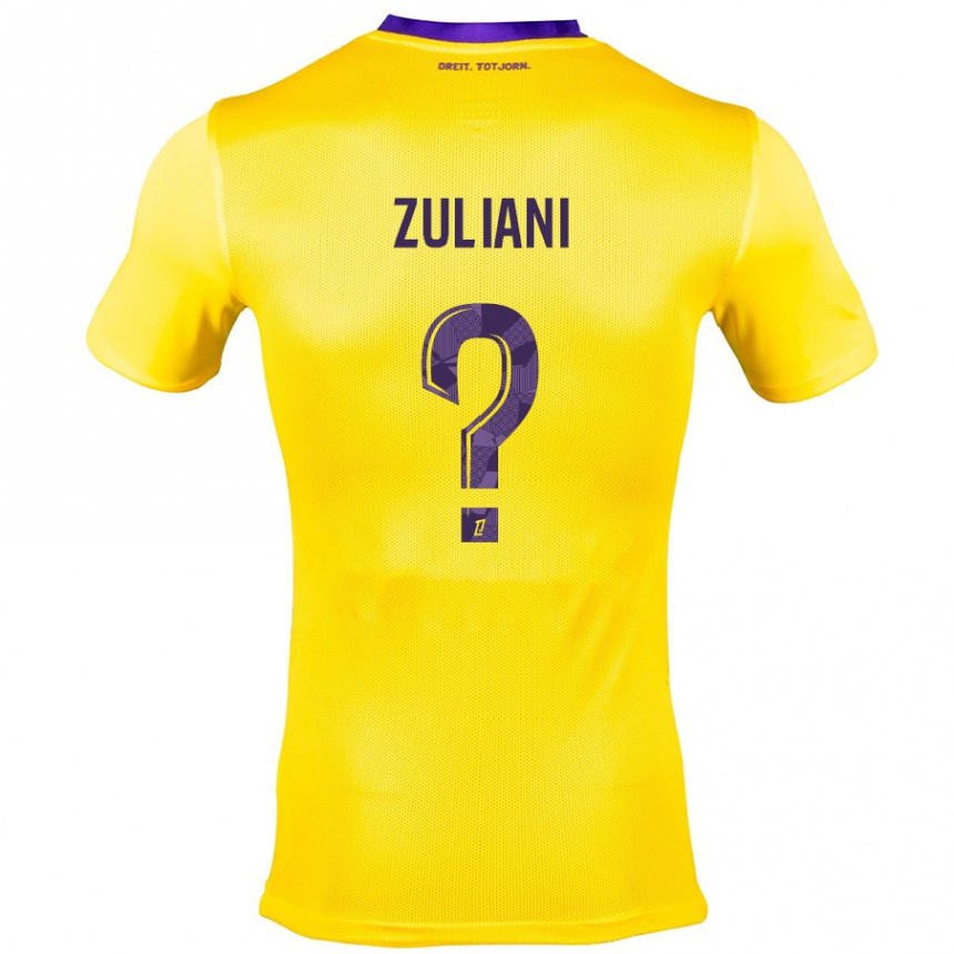 Niño Fútbol Camiseta Edhy Zuliani #0 Amarillo Morado 2ª Equipación 2024/25 México