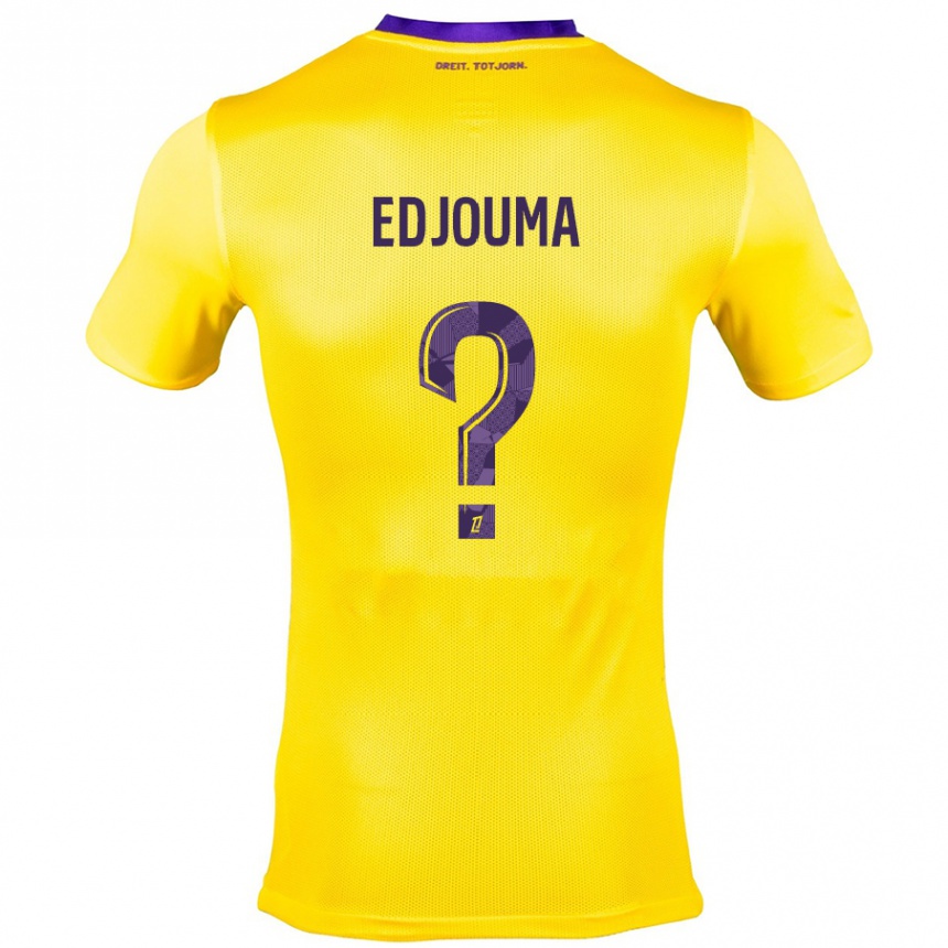 Niño Fútbol Camiseta Noah Edjouma #0 Amarillo Morado 2ª Equipación 2024/25 México