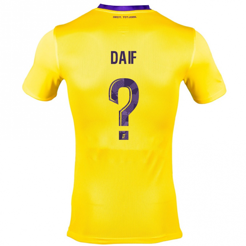 Niño Fútbol Camiseta Mouhamed Daif #0 Amarillo Morado 2ª Equipación 2024/25 México