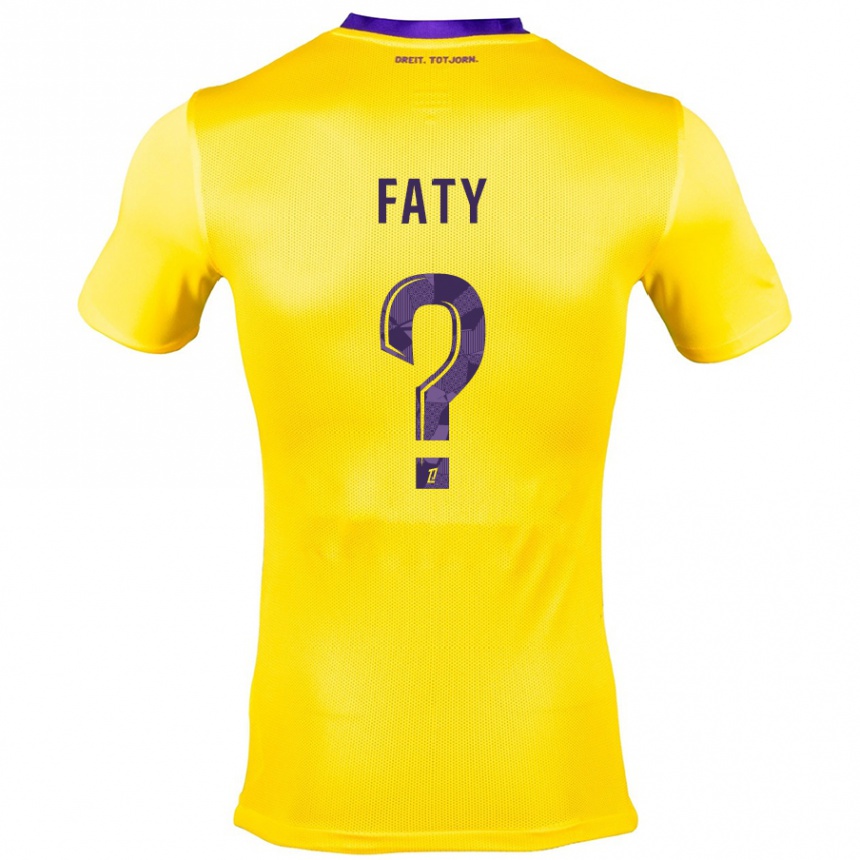 Niño Fútbol Camiseta Enzo Faty #0 Amarillo Morado 2ª Equipación 2024/25 México