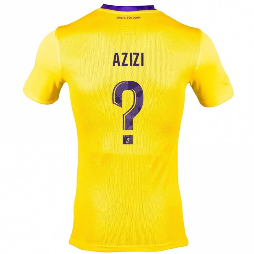 Niño Fútbol Camiseta Ilyas Azizi #0 Amarillo Morado 2ª Equipación 2024/25 México