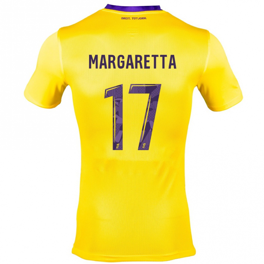 Niño Fútbol Camiseta Jessica Margaretta #17 Amarillo Morado 2ª Equipación 2024/25 México