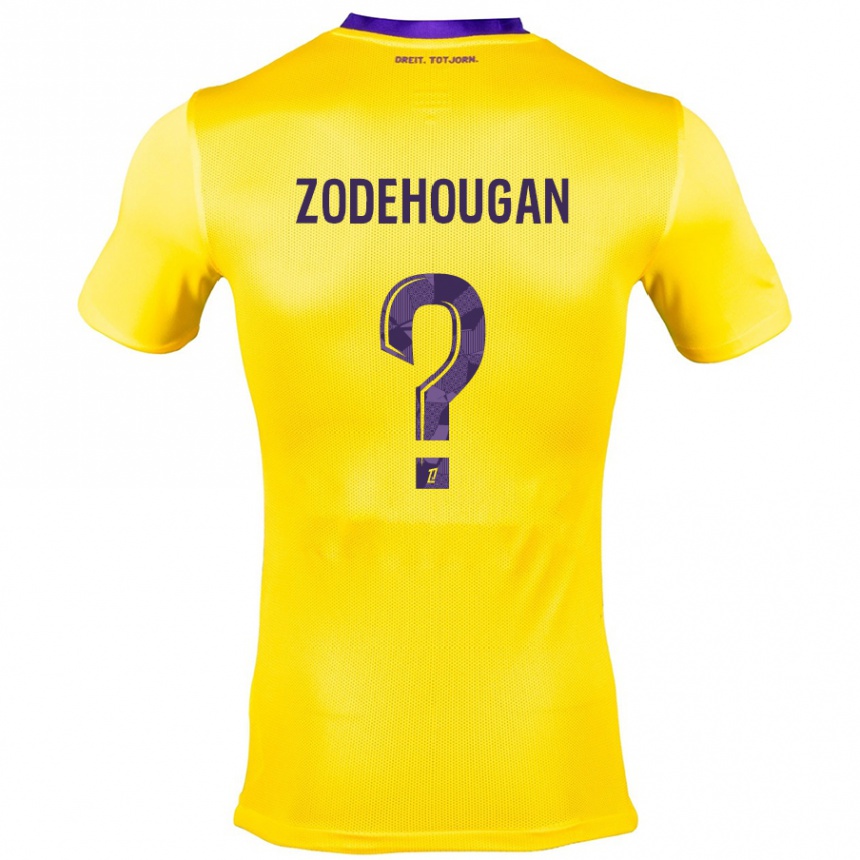 Niño Fútbol Camiseta Yanis Zodehougan #0 Amarillo Morado 2ª Equipación 2024/25 México