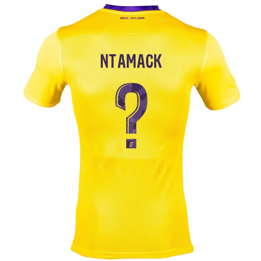 Niño Fútbol Camiseta Alexis Ntamack #0 Amarillo Morado 2ª Equipación 2024/25 México