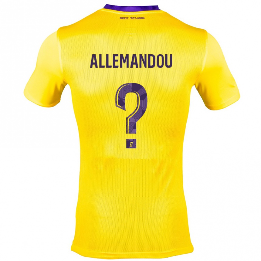 Niño Fútbol Camiseta Teddy Allemandou #0 Amarillo Morado 2ª Equipación 2024/25 México