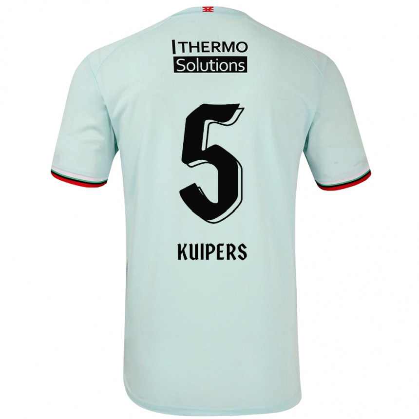 Niño Fútbol Camiseta Bas Kuipers #5 Verde Claro 2ª Equipación 2024/25 México