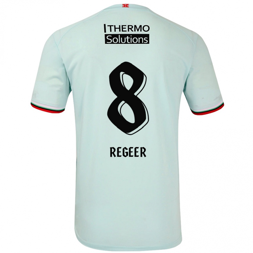 Niño Fútbol Camiseta Youri Regeer #8 Verde Claro 2ª Equipación 2024/25 México