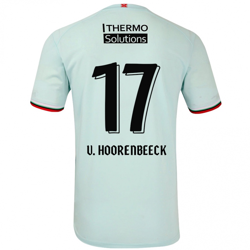 Niño Fútbol Camiseta Alec Van Hoorenbeeck #17 Verde Claro 2ª Equipación 2024/25 México