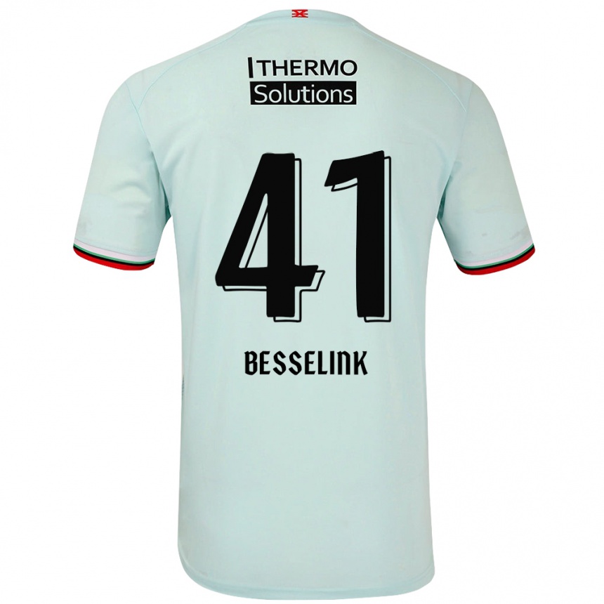 Niño Fútbol Camiseta Gijs Besselink #41 Verde Claro 2ª Equipación 2024/25 México