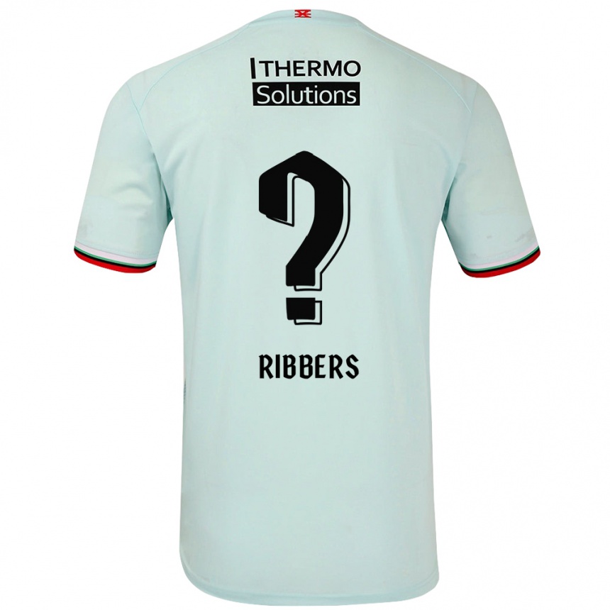 Niño Fútbol Camiseta Jort Ribbers #0 Verde Claro 2ª Equipación 2024/25 México