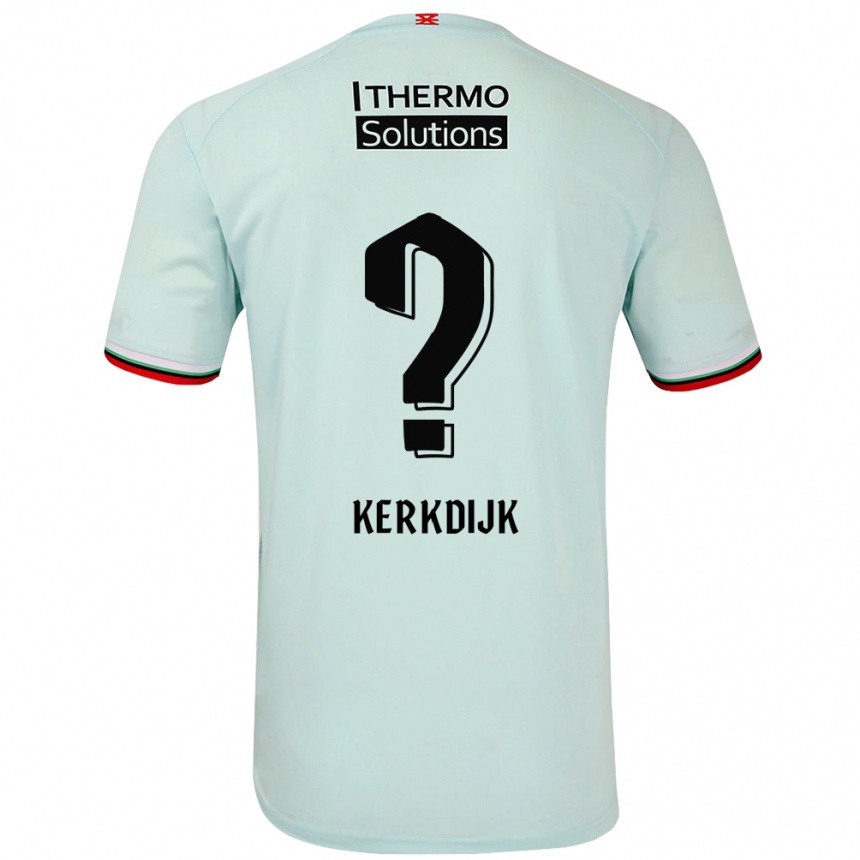 Niño Fútbol Camiseta Jesper Kerkdijk #0 Verde Claro 2ª Equipación 2024/25 México