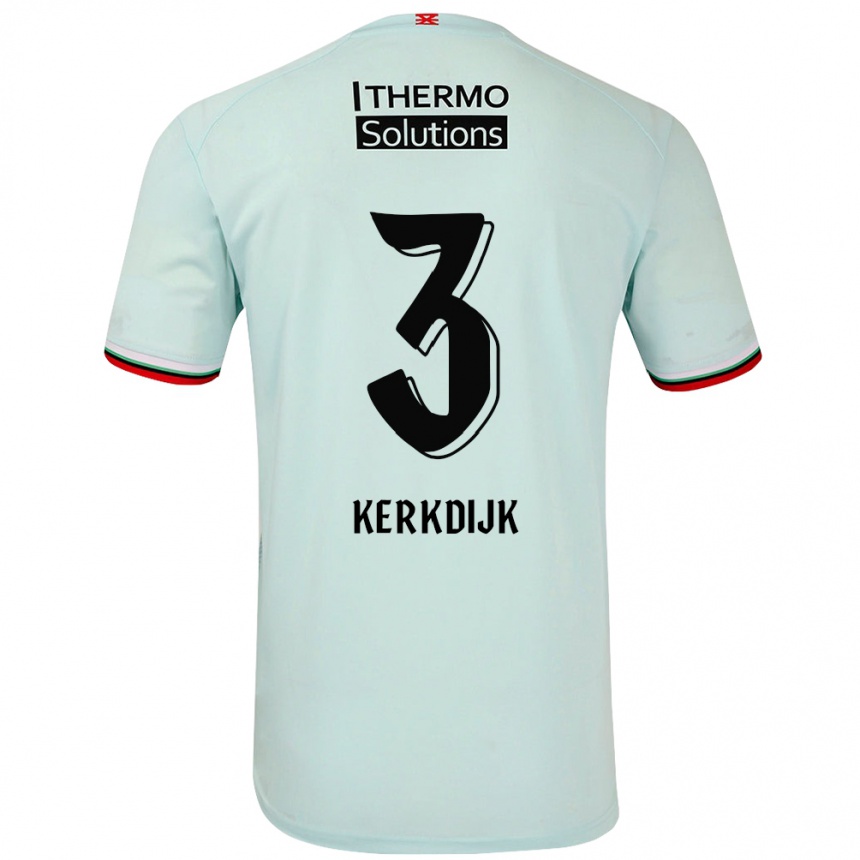 Niño Fútbol Camiseta Danique Kerkdijk #3 Verde Claro 2ª Equipación 2024/25 México