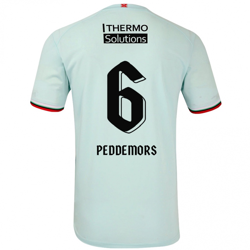 Niño Fútbol Camiseta Ella Peddemors #6 Verde Claro 2ª Equipación 2024/25 México