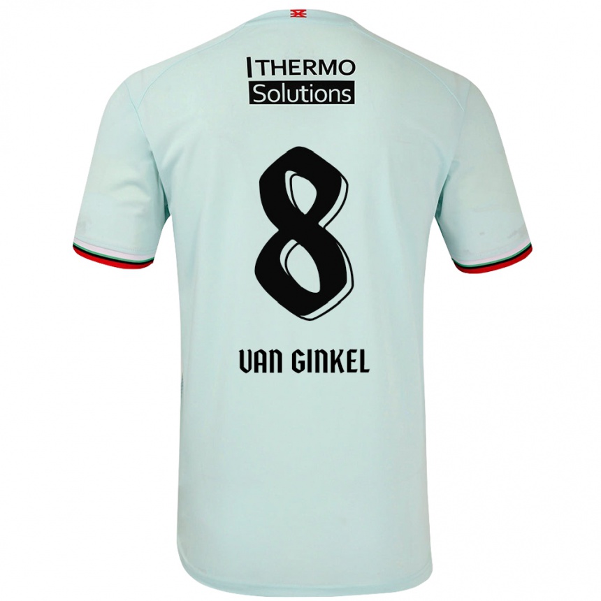 Niño Fútbol Camiseta Danique Van Ginkel #8 Verde Claro 2ª Equipación 2024/25 México