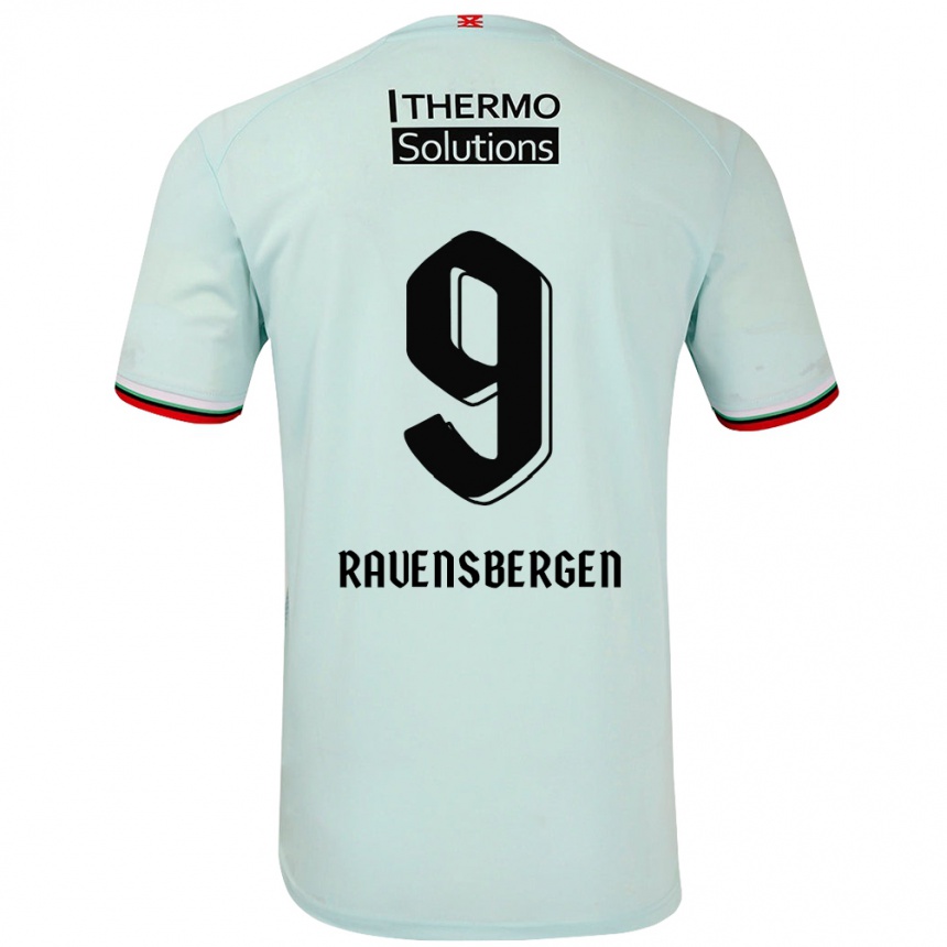 Niño Fútbol Camiseta Jaimy Ravensbergen #9 Verde Claro 2ª Equipación 2024/25 México