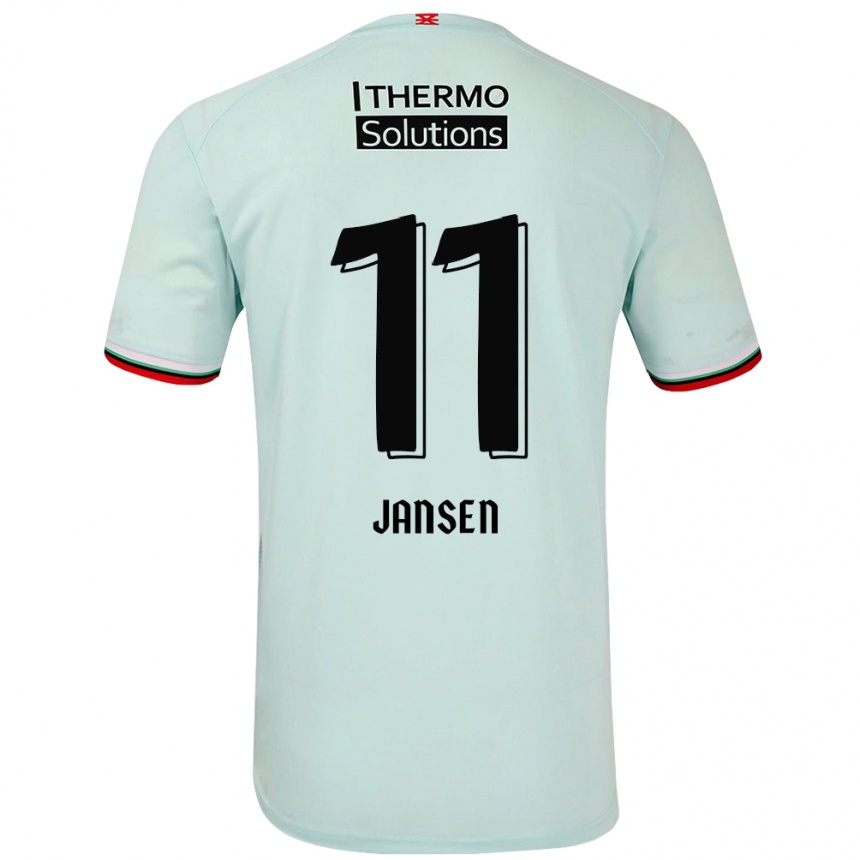 Niño Fútbol Camiseta Renate Jansen #11 Verde Claro 2ª Equipación 2024/25 México