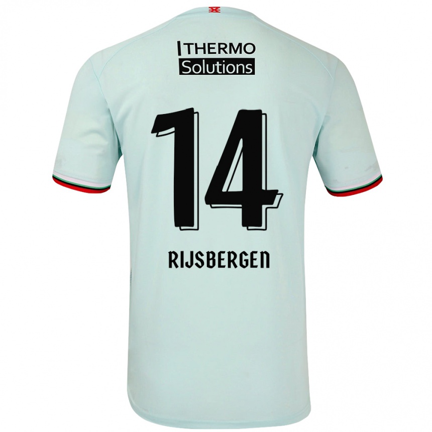 Niño Fútbol Camiseta Liz Rijsbergen #14 Verde Claro 2ª Equipación 2024/25 México