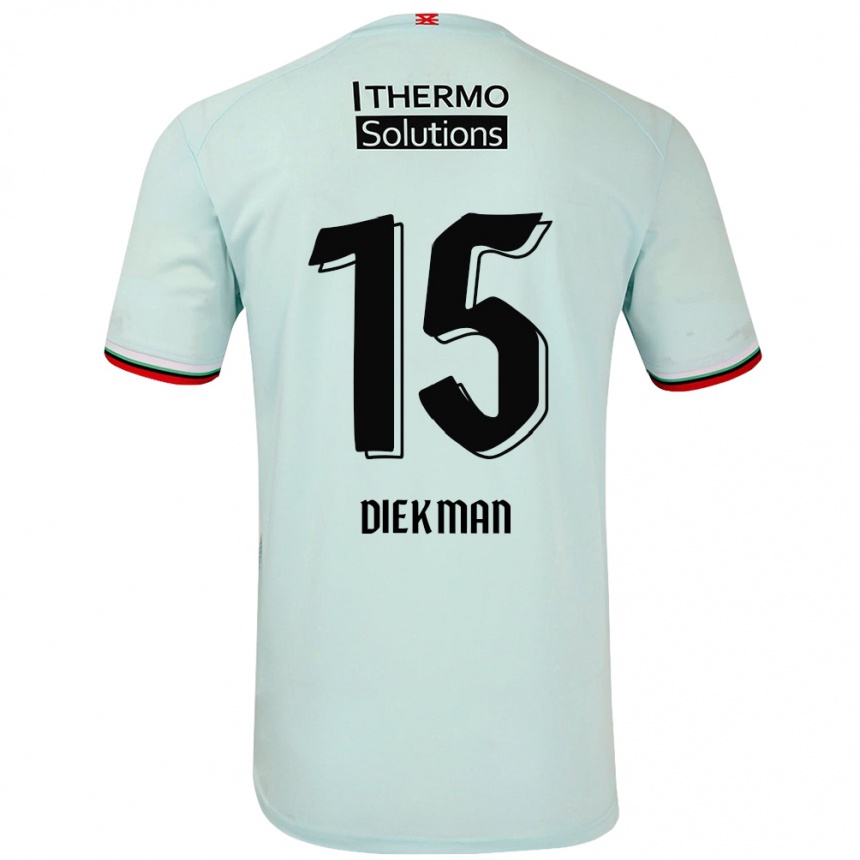 Niño Fútbol Camiseta Jill Diekman #15 Verde Claro 2ª Equipación 2024/25 México