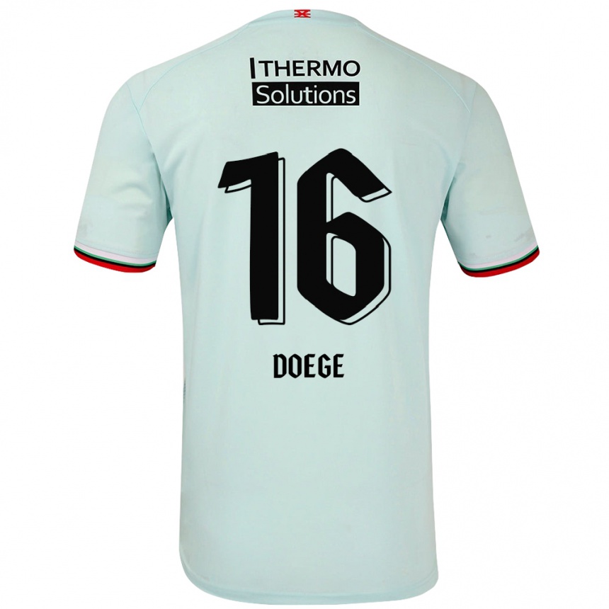 Niño Fútbol Camiseta Leonie Doege #16 Verde Claro 2ª Equipación 2024/25 México