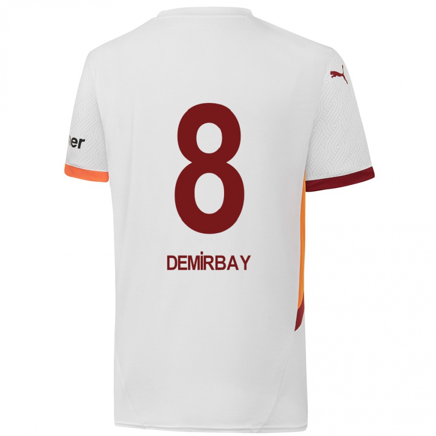 Niño Fútbol Camiseta Kerem Demirbay #8 Blanco Amarillo Rojo 2ª Equipación 2024/25 México