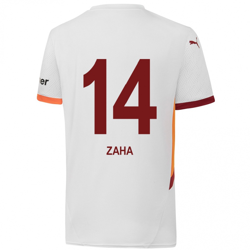 Niño Fútbol Camiseta Wilfried Zaha #14 Blanco Amarillo Rojo 2ª Equipación 2024/25 México