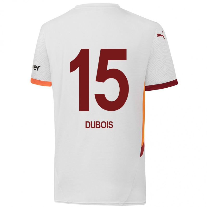 Niño Fútbol Camiseta Léo Dubois #15 Blanco Amarillo Rojo 2ª Equipación 2024/25 México