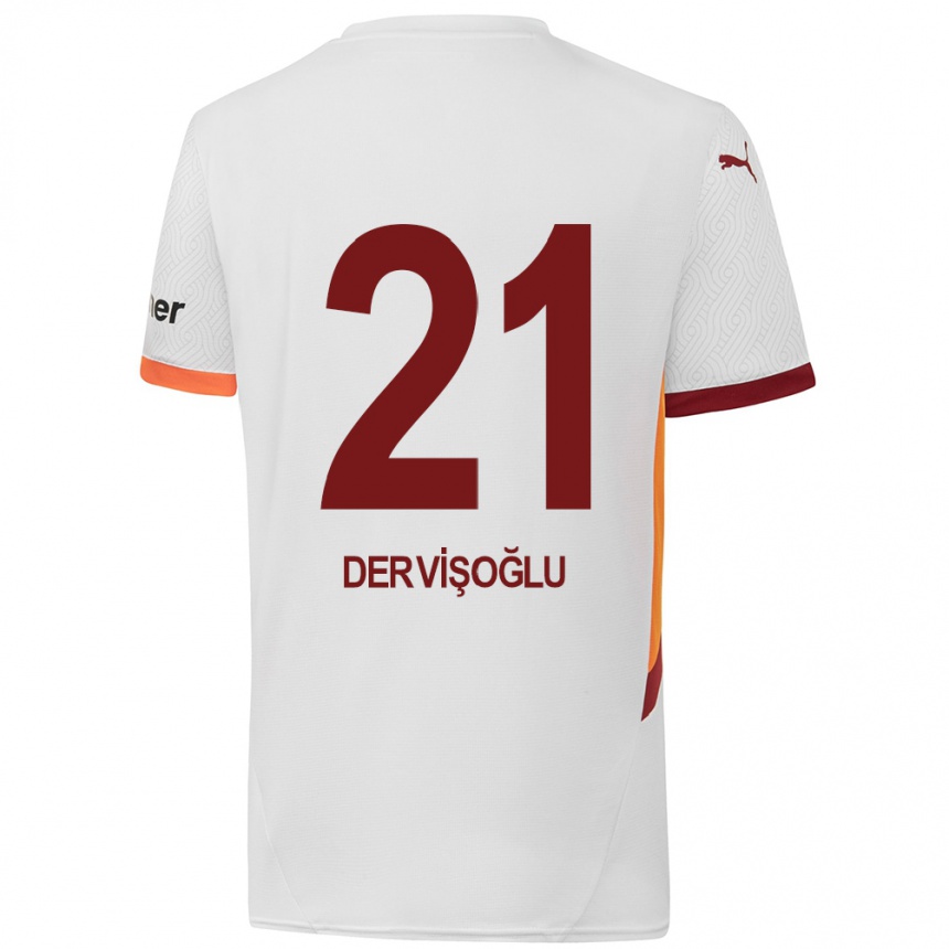 Niño Fútbol Camiseta Halil Dervişoğlu #21 Blanco Amarillo Rojo 2ª Equipación 2024/25 México