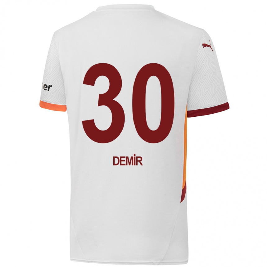 Niño Fútbol Camiseta Yusuf Demir #30 Blanco Amarillo Rojo 2ª Equipación 2024/25 México