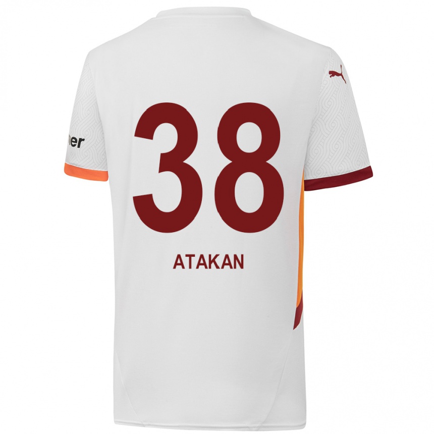 Niño Fútbol Camiseta Atakan Ordu #38 Blanco Amarillo Rojo 2ª Equipación 2024/25 México