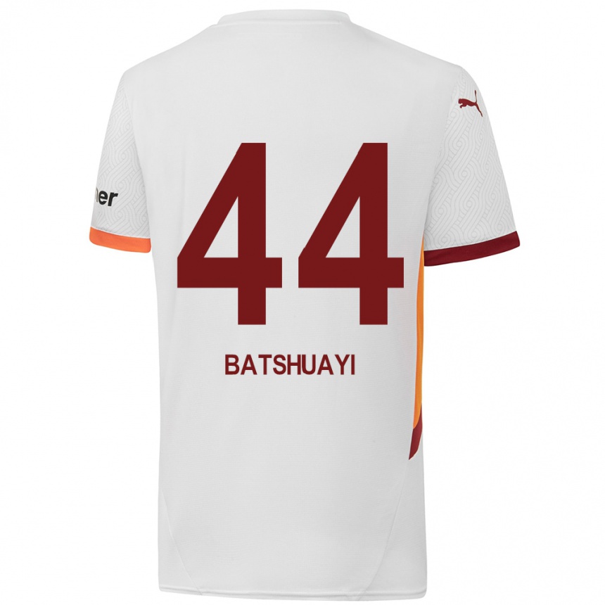 Niño Fútbol Camiseta Michy Batshuayi #44 Blanco Amarillo Rojo 2ª Equipación 2024/25 México