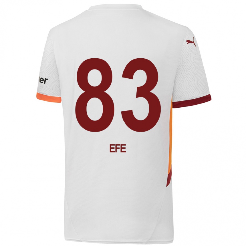 Niño Fútbol Camiseta Efe Akman #83 Blanco Amarillo Rojo 2ª Equipación 2024/25 México