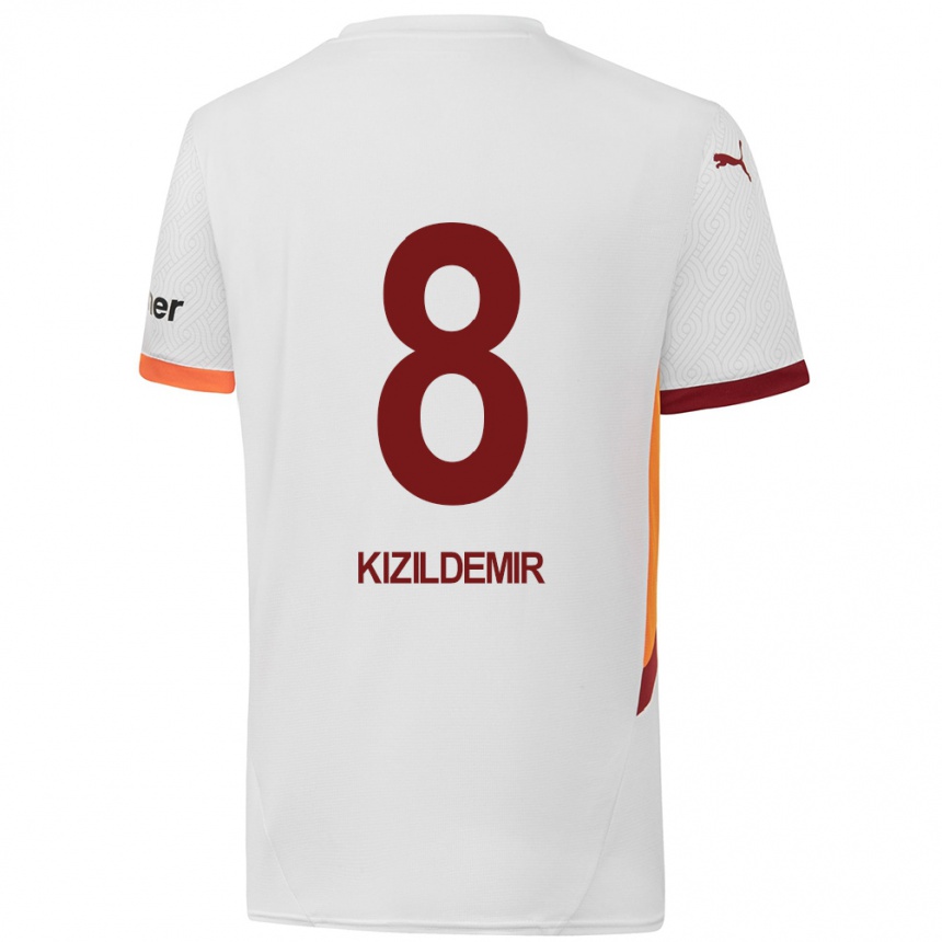 Niño Fútbol Camiseta Berk Kizildemir #8 Blanco Amarillo Rojo 2ª Equipación 2024/25 México