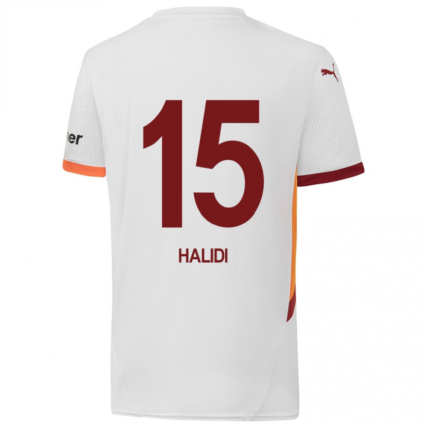 Niño Fútbol Camiseta Isa Halidi #15 Blanco Amarillo Rojo 2ª Equipación 2024/25 México