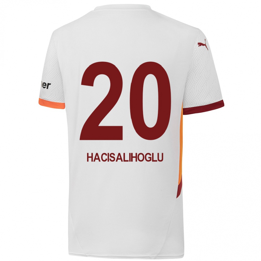 Niño Fútbol Camiseta Arda Hacisalihoglu #20 Blanco Amarillo Rojo 2ª Equipación 2024/25 México