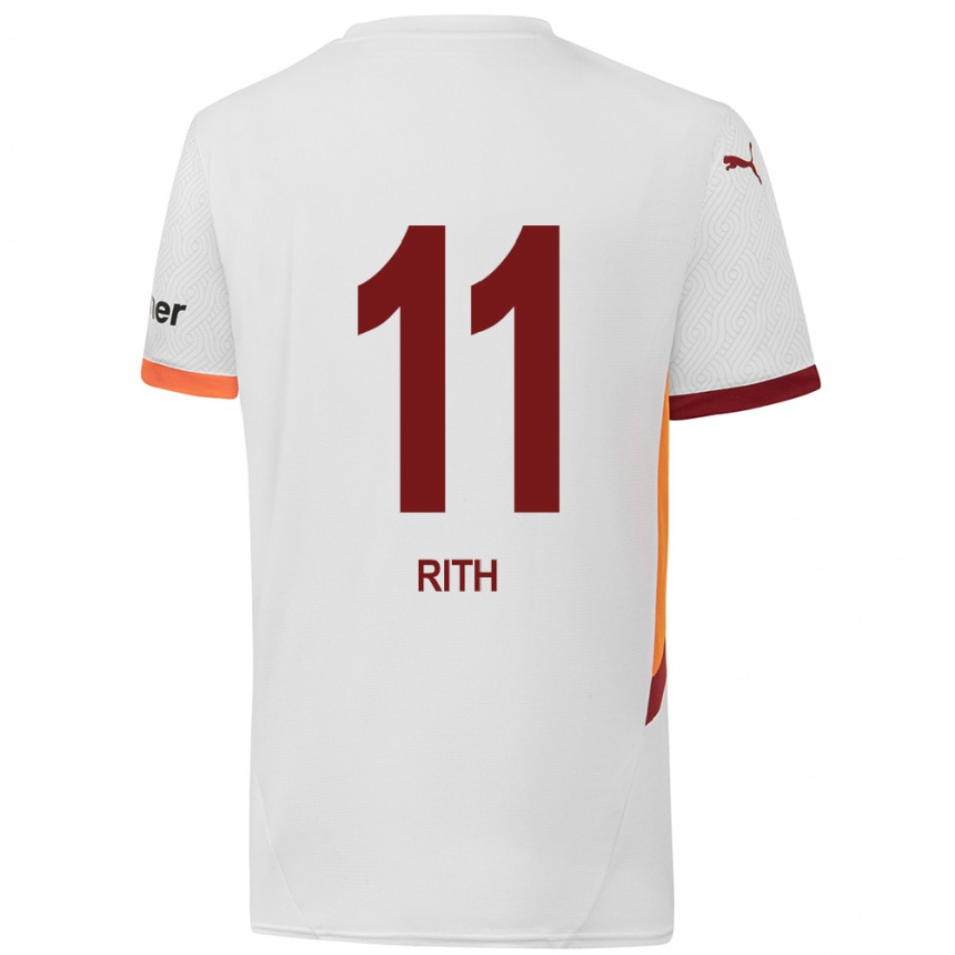 Niño Fútbol Camiseta Monique Rith #11 Blanco Amarillo Rojo 2ª Equipación 2024/25 México