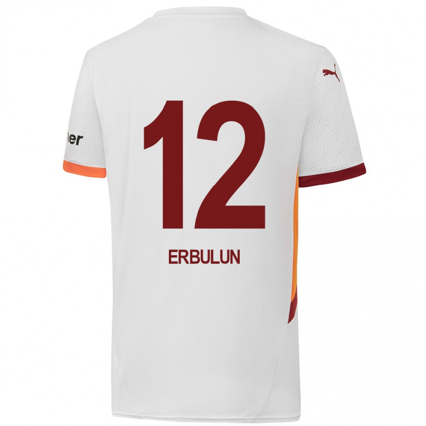 Niño Fútbol Camiseta Helin Erbulun #12 Blanco Amarillo Rojo 2ª Equipación 2024/25 México